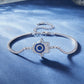 Bracelet Tennis Gardien Main de Fatima Bleu Royal