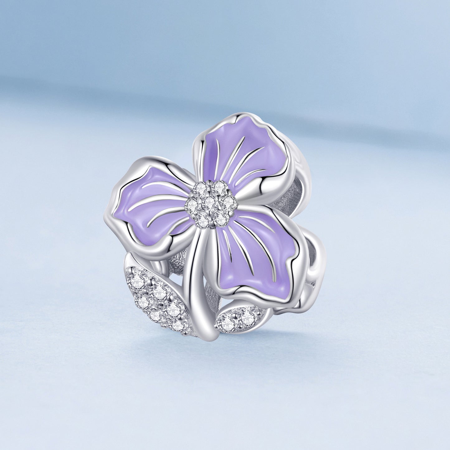 Charm Fleur Violette Élégante