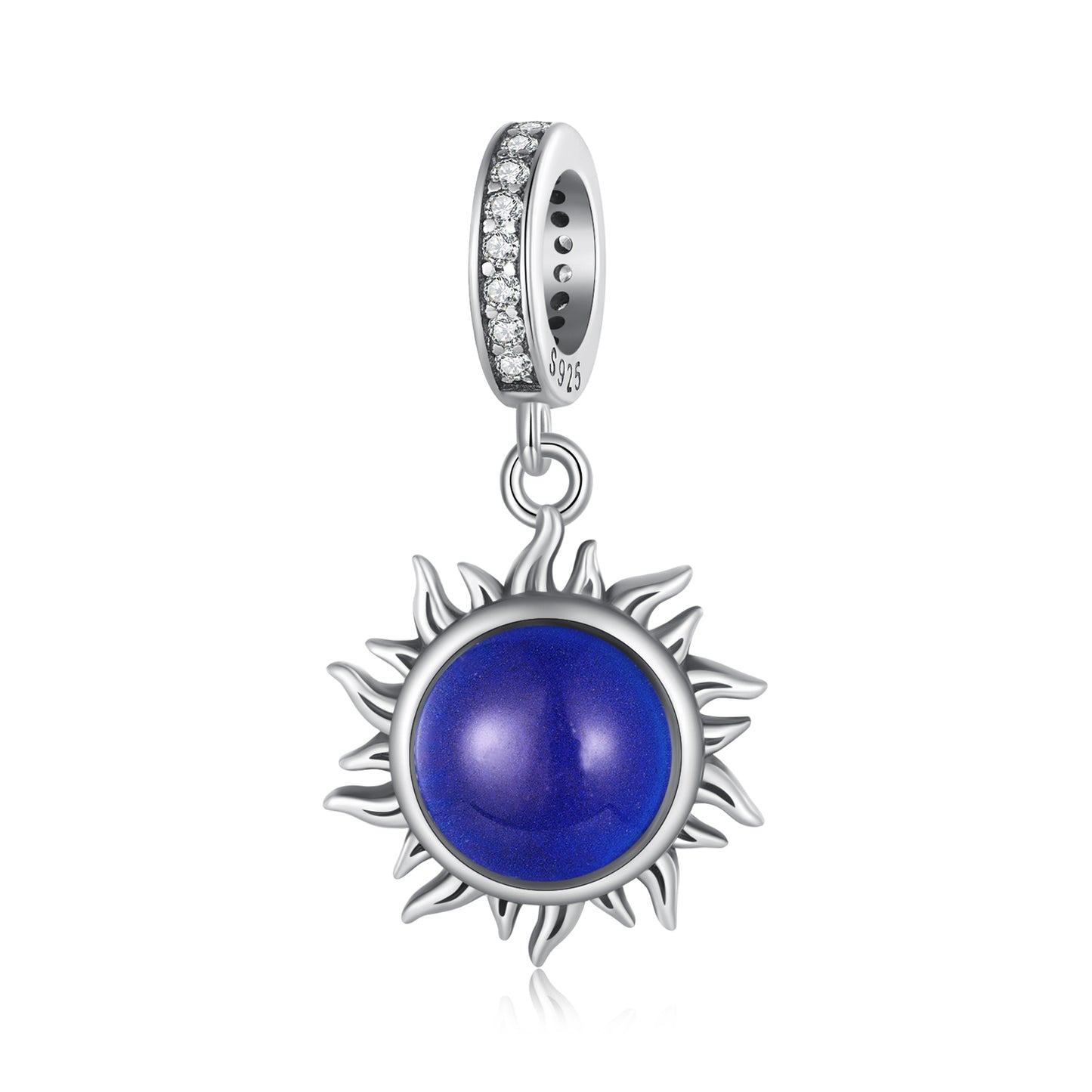 Charm Pendentif en Pierre d'Humeur Solaire à Changement de Couleur