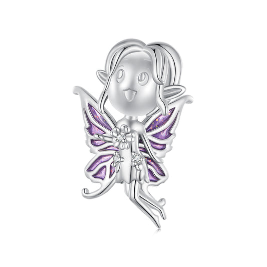 Charm Elfe Papillon Violet