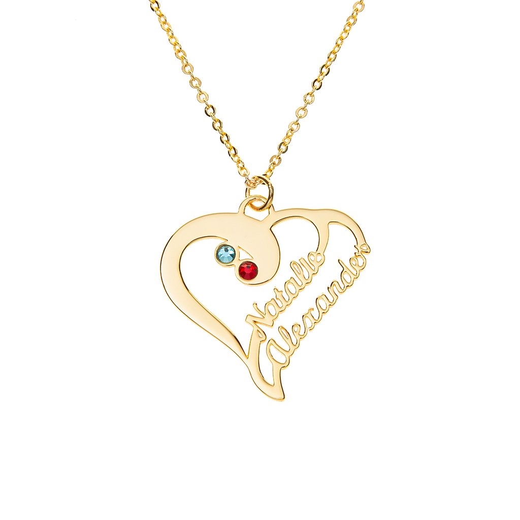 Collier avec pendentif coeur d'amour 18 carats