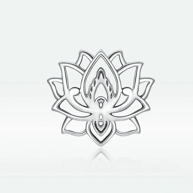 Charm Lotus Fleuri En Argent Sterling 925