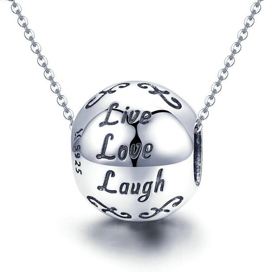 Good Life English Letter Sterling Silver Bead-DUNALI