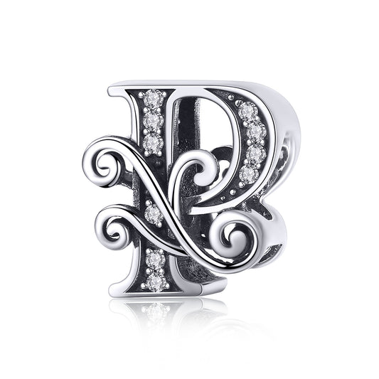 Charm Lettre P Creuse en Argent Sterling