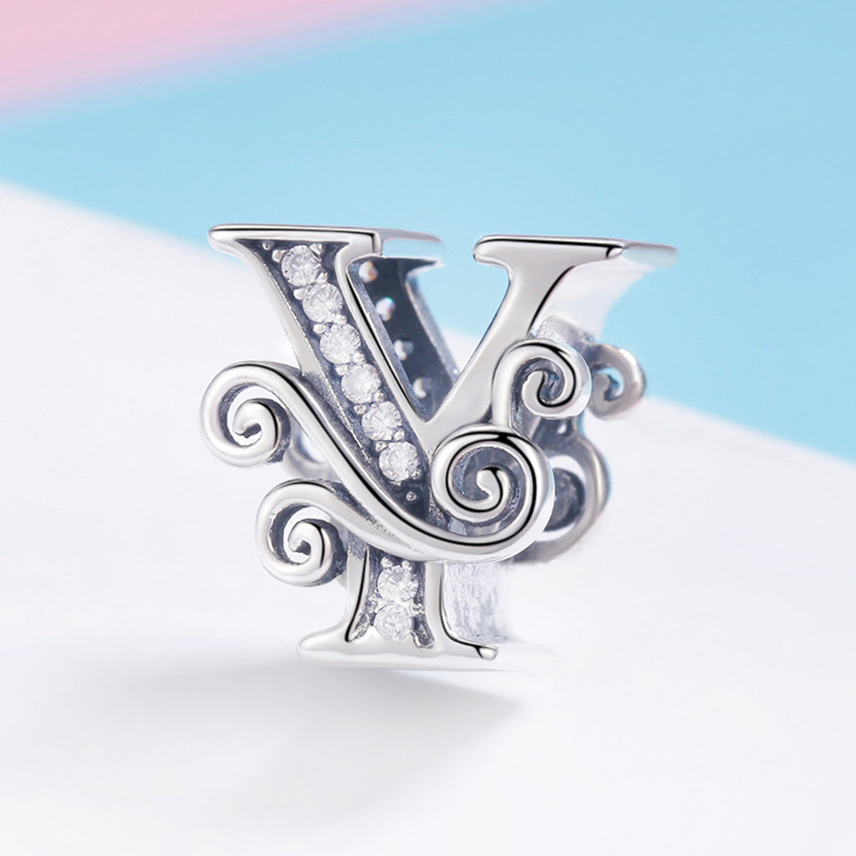 Charm Lettre Y Creuse en Argent Sterling