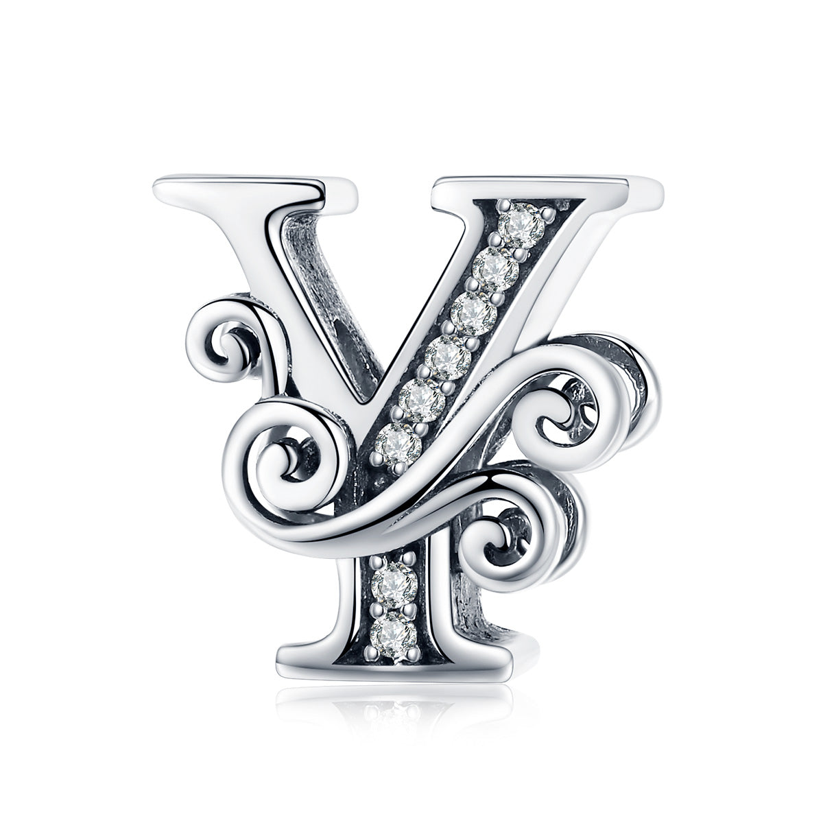 Charm Lettre Y Creuse en Argent Sterling