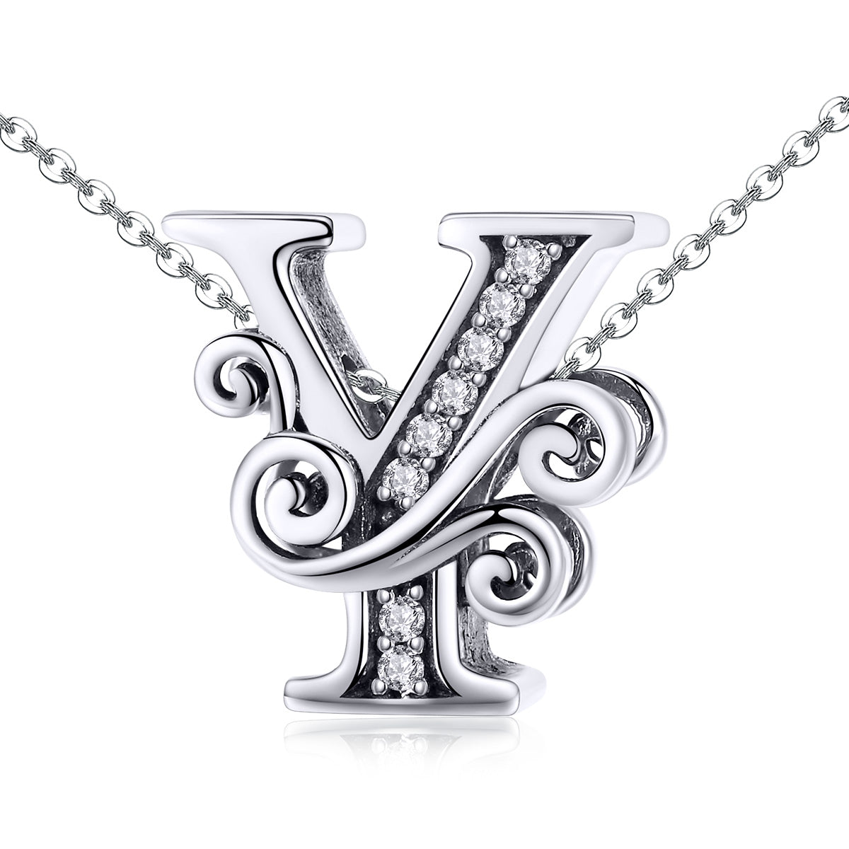 Charm Lettre Y Creuse en Argent Sterling