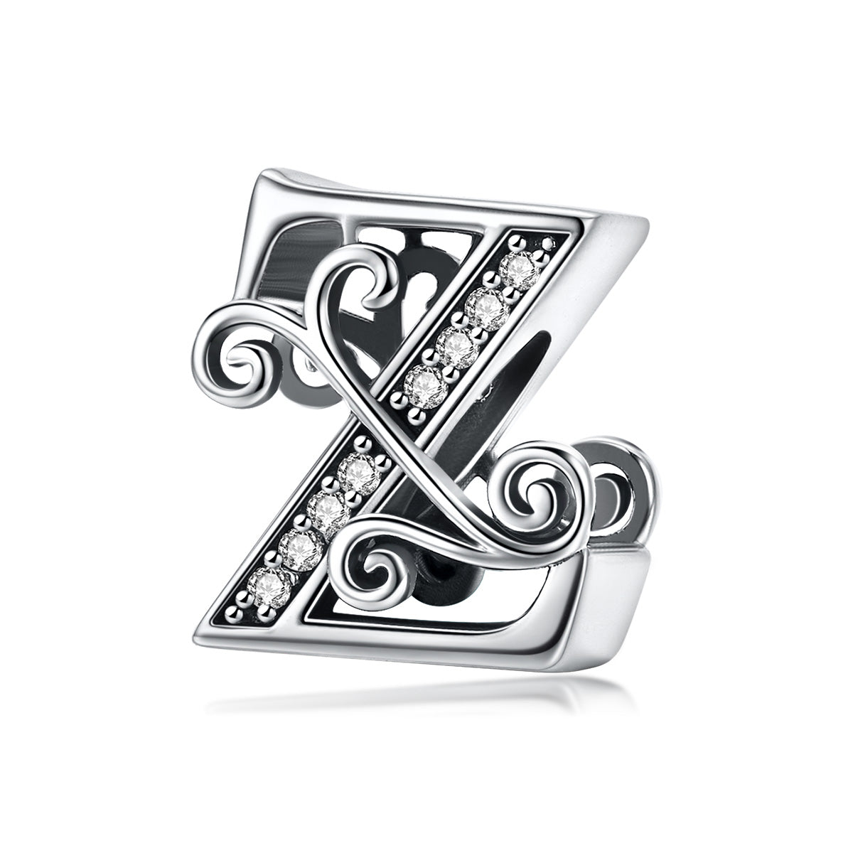 Charm Lettre Z Creuse en Argent Sterling