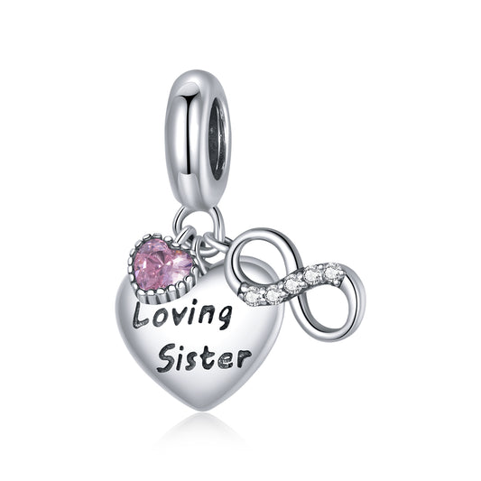 Charm Pendentif Cœur Infini De Loving Sister