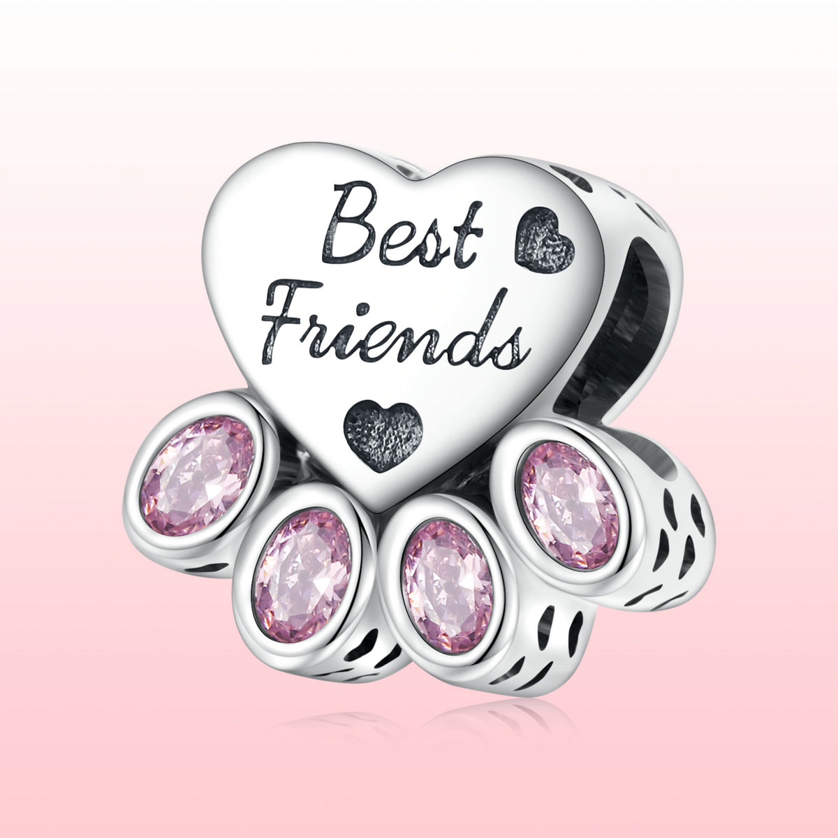 Best Friends- Charm Animaux Griffe Mignonne en Forme de Coeur