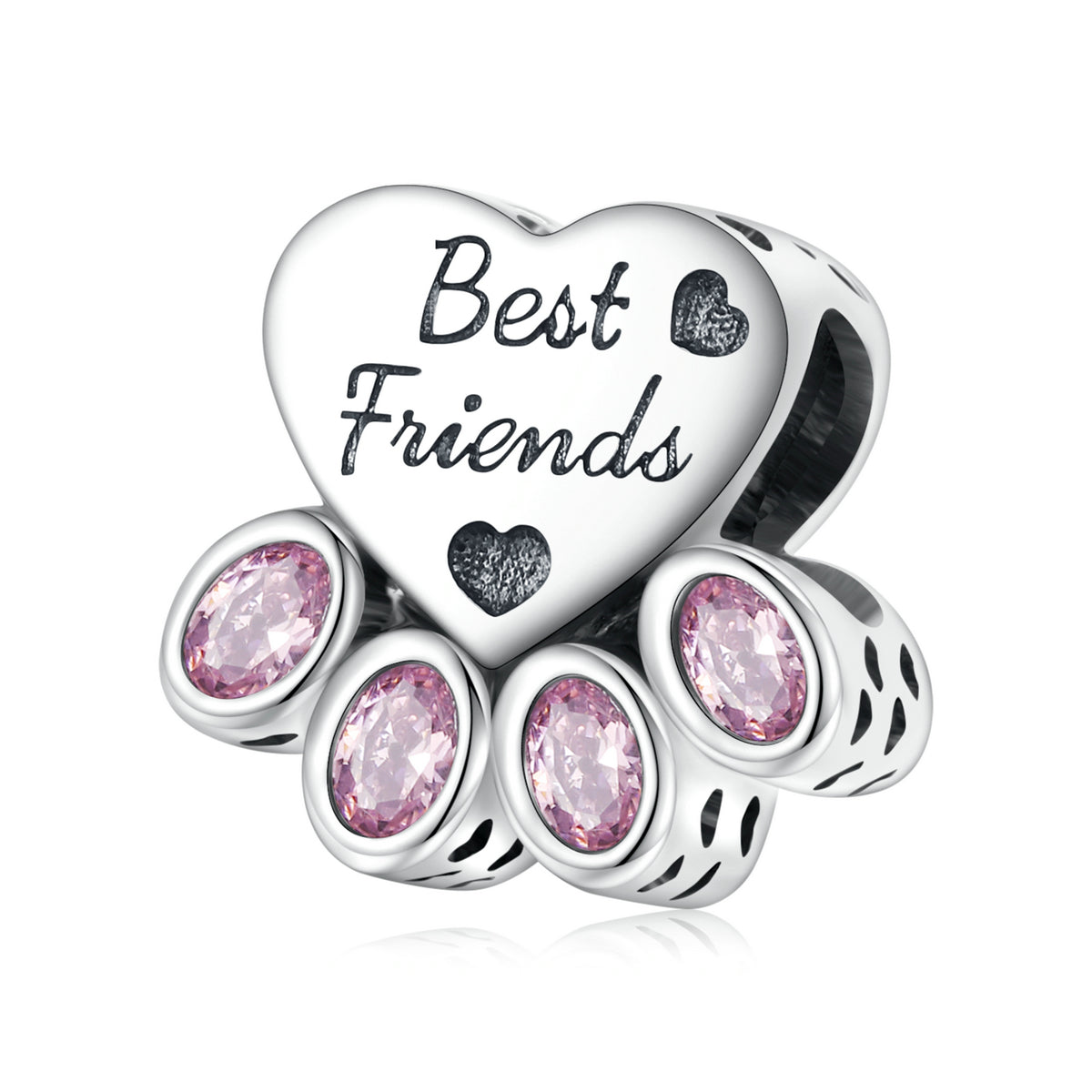 Best Friends- Charm Animaux Griffe Mignonne en Forme de Coeur