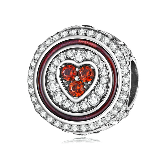 Perla cuore fortunato in argento sterling