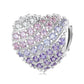 Perle de Coeur de Zircon Dégradé en Argent Sterling Romantique