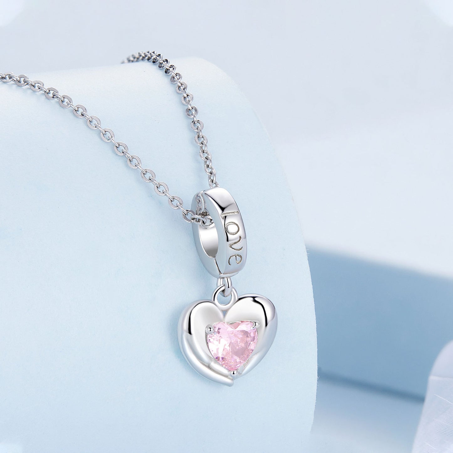 Pendentif Coeur de Gardien Rose