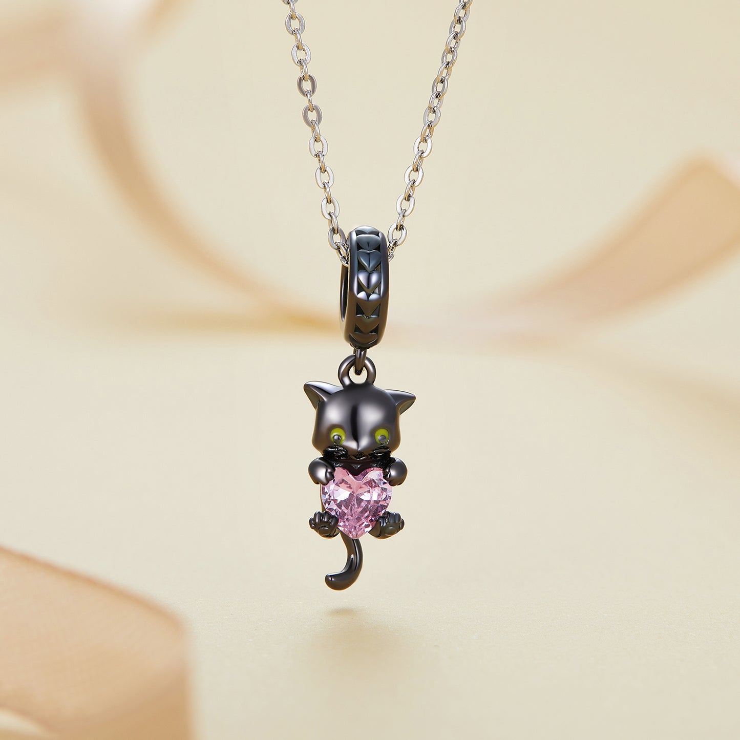 Charm Pendentif Animaux Chat Noir