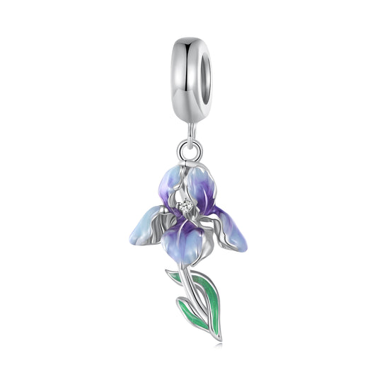 Charm Pendentif Iris Bleu