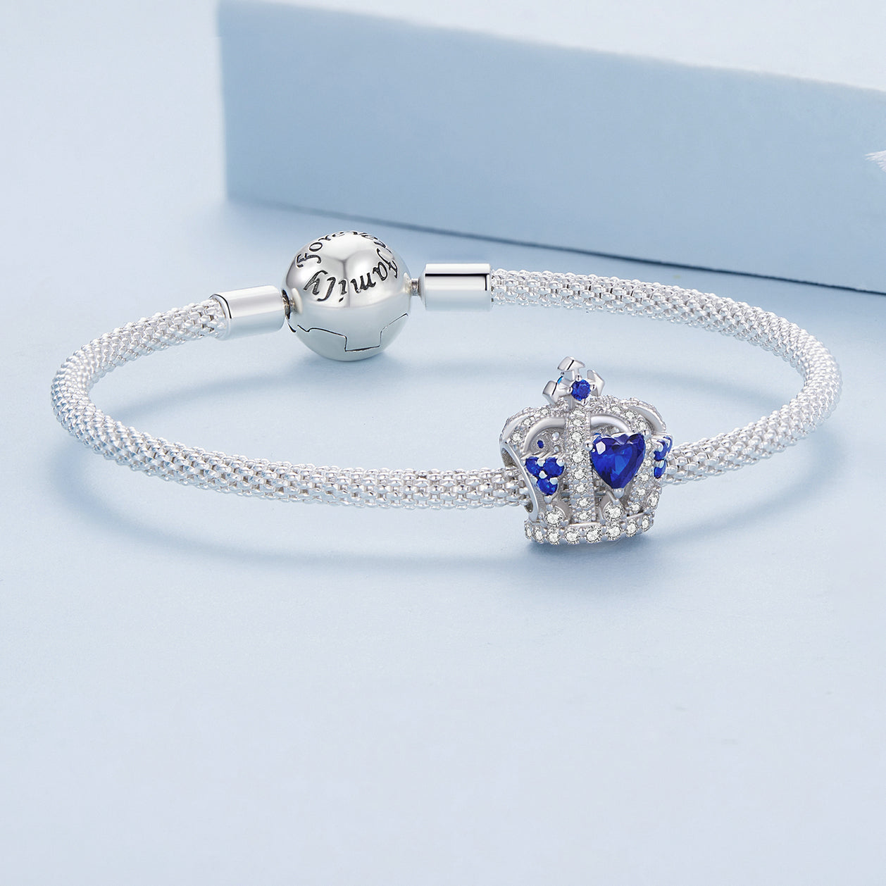 Charm Couronne de Luxe Bleue