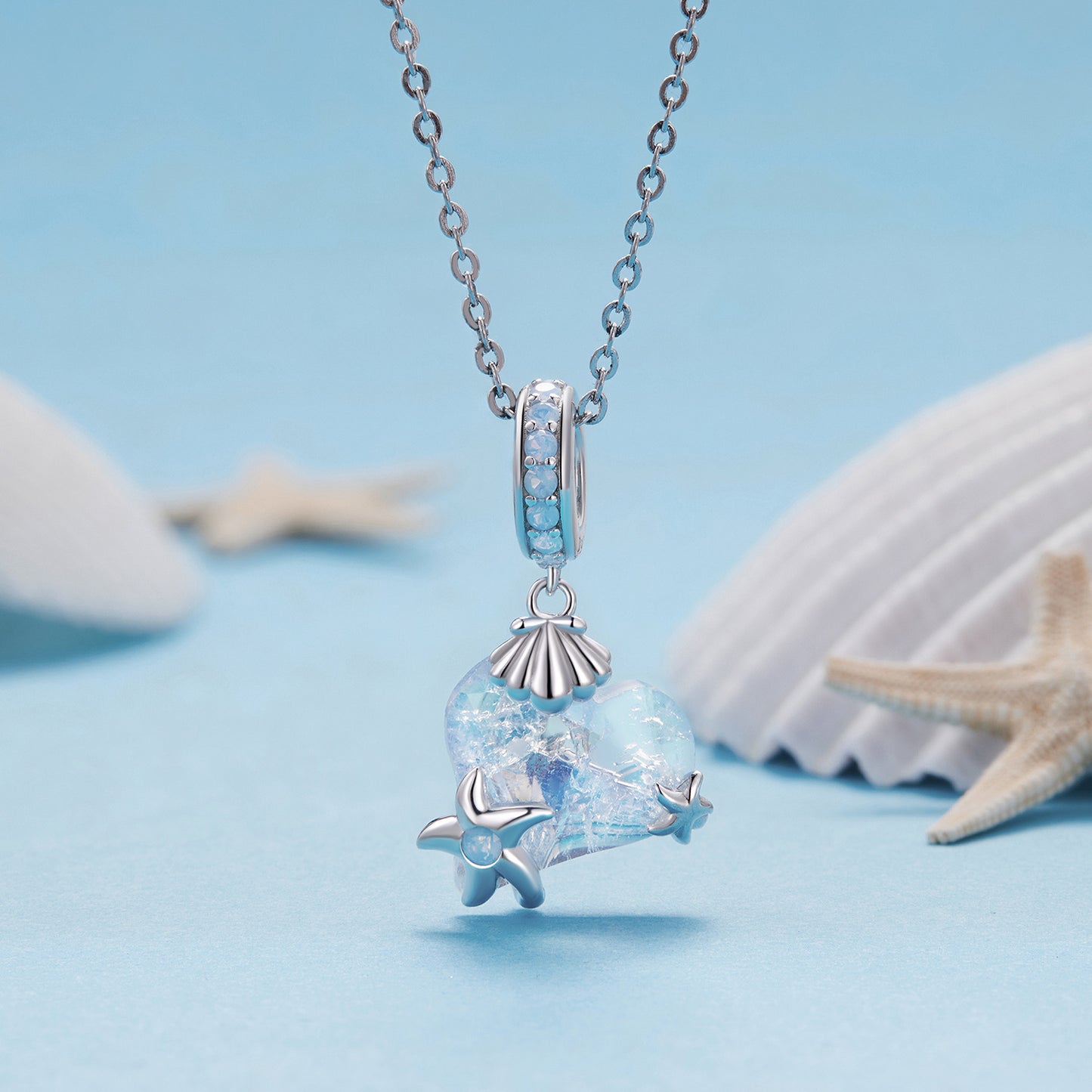 Charm Pendentif Animaux Océan Monde Sous-Marin Bleu