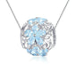 Perle de charme en argent sterling bleu élégant flocon de neige