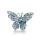 Bleu Étincelant Papillon En Argent Sterling Animaux Charm Perle