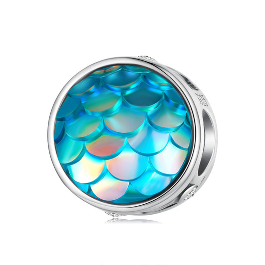 Animaux Perles d'Écailles de Poisson Dégradé Bleu