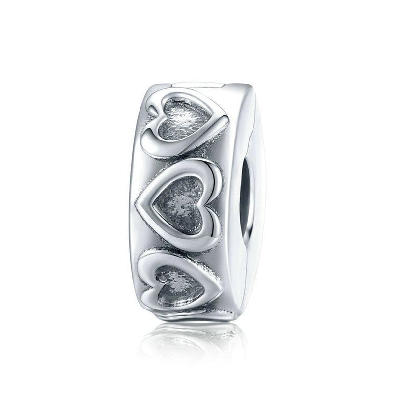 Charm a forma di cuore vintage in argento sterling