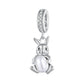 Charm Animaux Lapin Tenant Une Perle