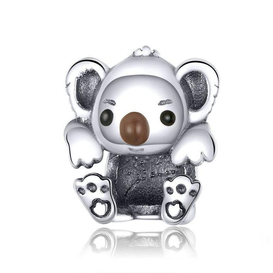Simpatico ciondolo a forma di animale in argento sterling Koala