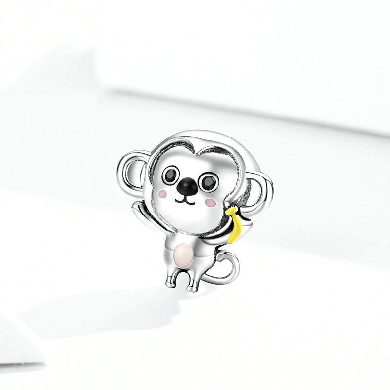 Charm Animaux en Argent Sterling Mignon Petit Singe