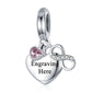 Endless Love Sterling Silver Heart-shaped Charm Pendant-DUNALI