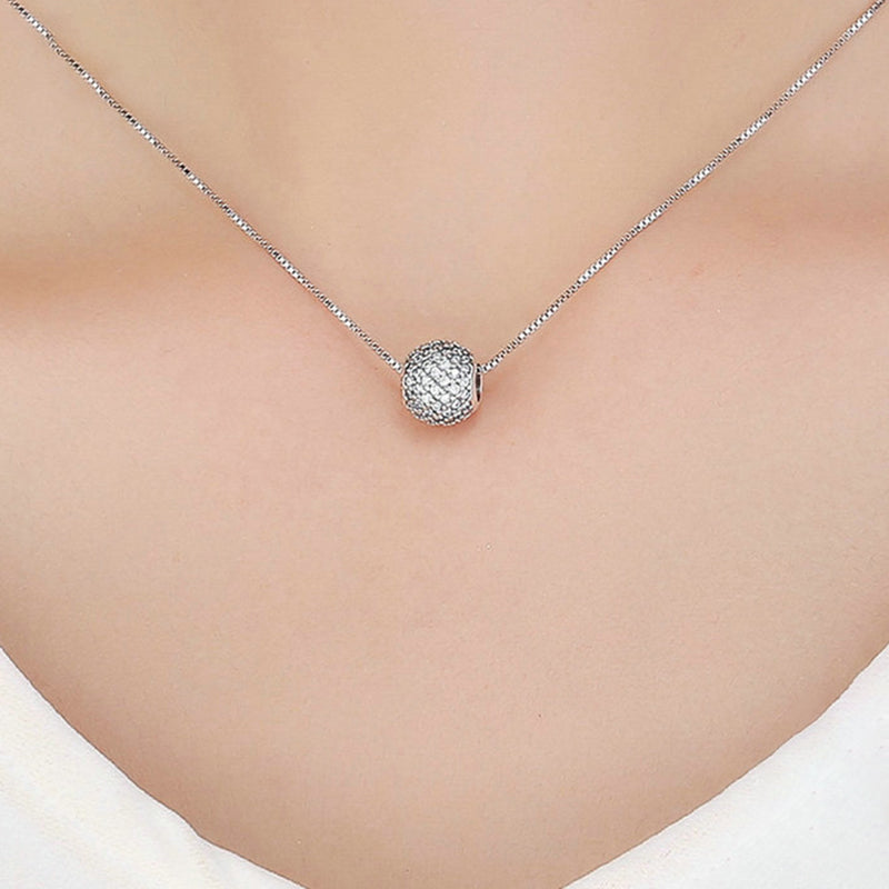 Perle de Charme Boule en Argent Sterling Brillant Glamour