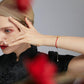 Bracelet Chaîne En Corde Rouge Porte-Bonheur Plaqué Or