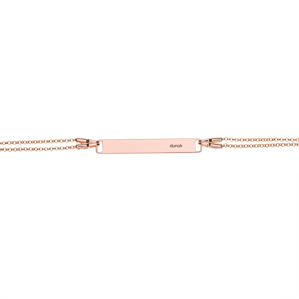 Splendido ed elegante braccialetto personalizzato in oro rosa con nome