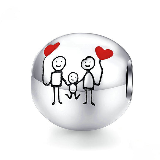 I love My Family Ball Charm Bead-DUNALI