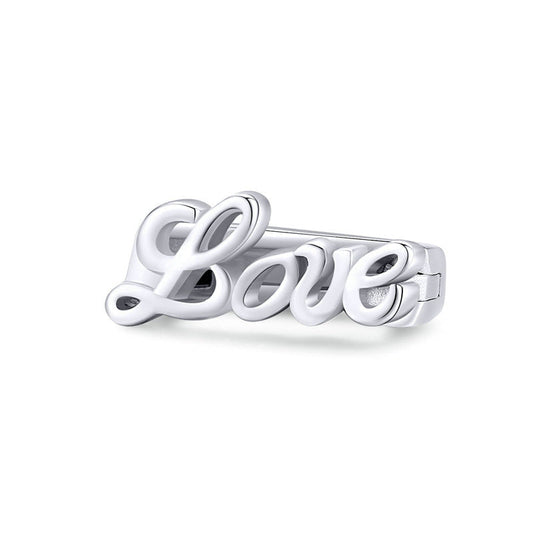 Letter Love Sterling Silver Handmade Charm Bead-DUNALI