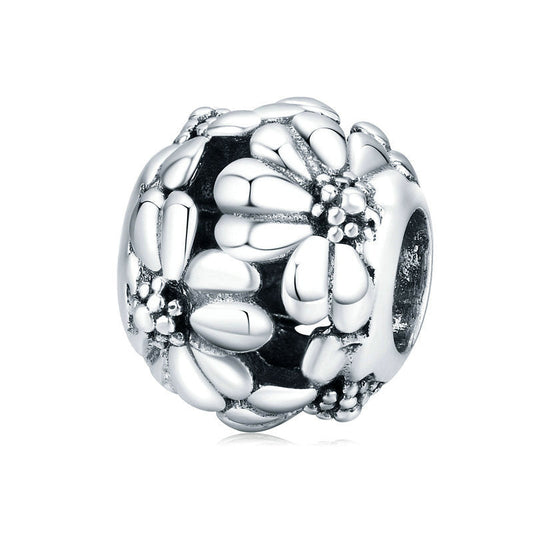 Little Daisy Sterling Silver Ball Charm Bead-DUNALI