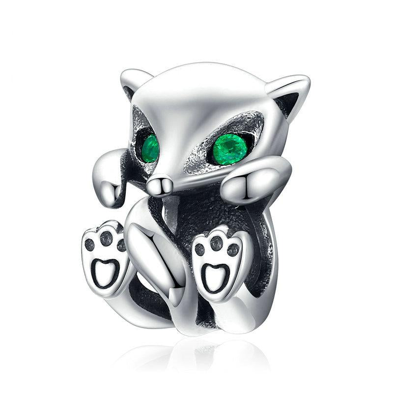 Perle De Charm Animaux En Argent Sterling Little Fox Hug