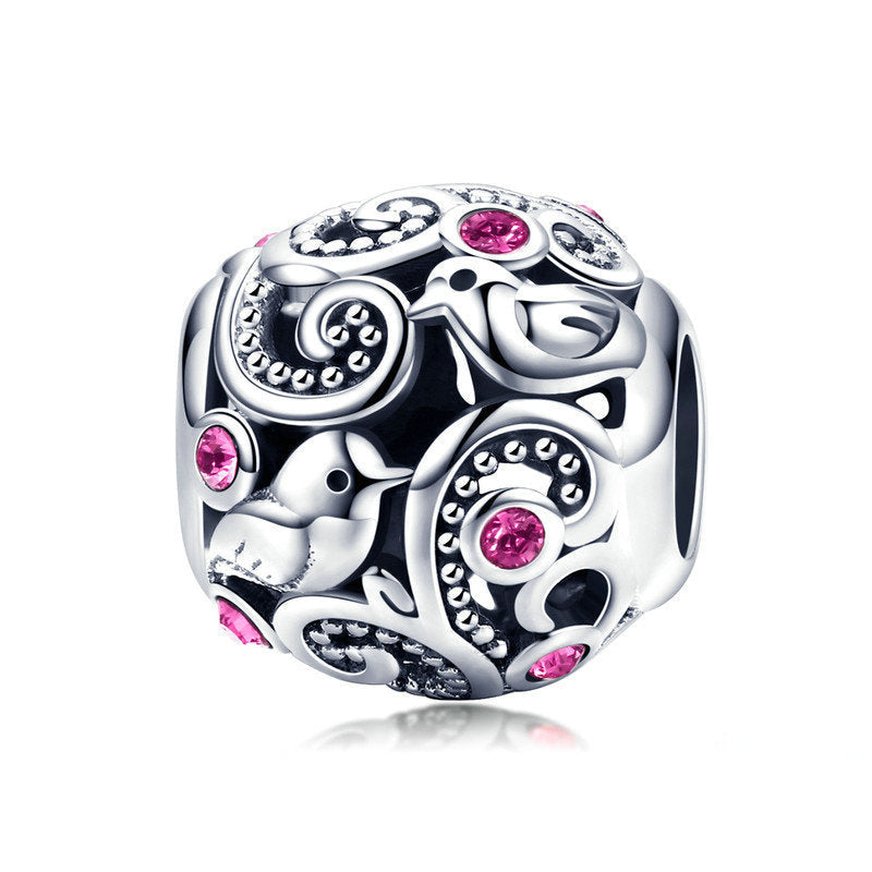 Love Messenger Sterling Silver Ball Charm Bead-DUNALI