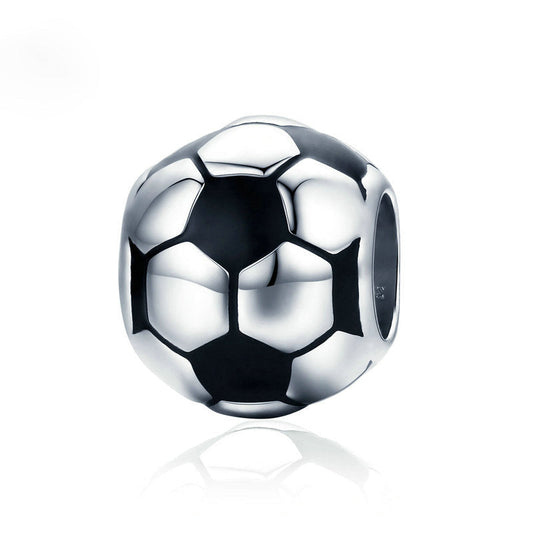 Love Sport Football Sterling Silver Ball Bead-DUNALI