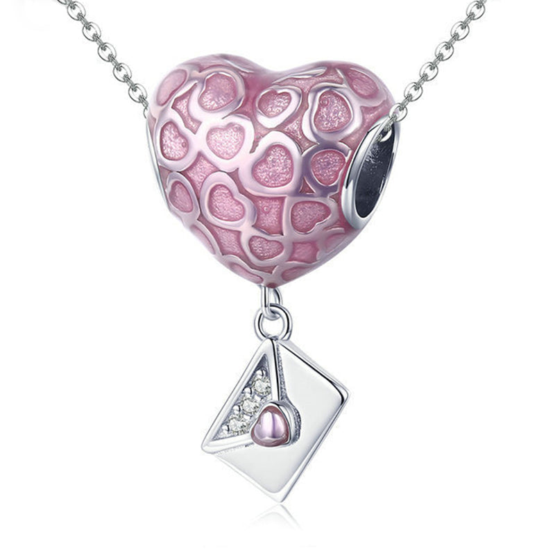 Perla a cuore in argento sterling ti amo lentamente