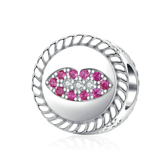 Mark Of Love Lip Print Charm Bead-DUNALI