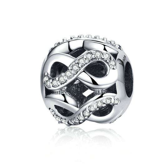 Number 8 Sterling Silver Ball Charm Bead-DUNALI