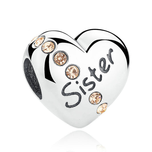 Personality Heart-shaped Sister Or Daughter Bead-DUNALI