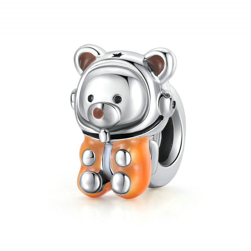 Personality Space Bear Sterling Silver Charm Bead-DUNALI