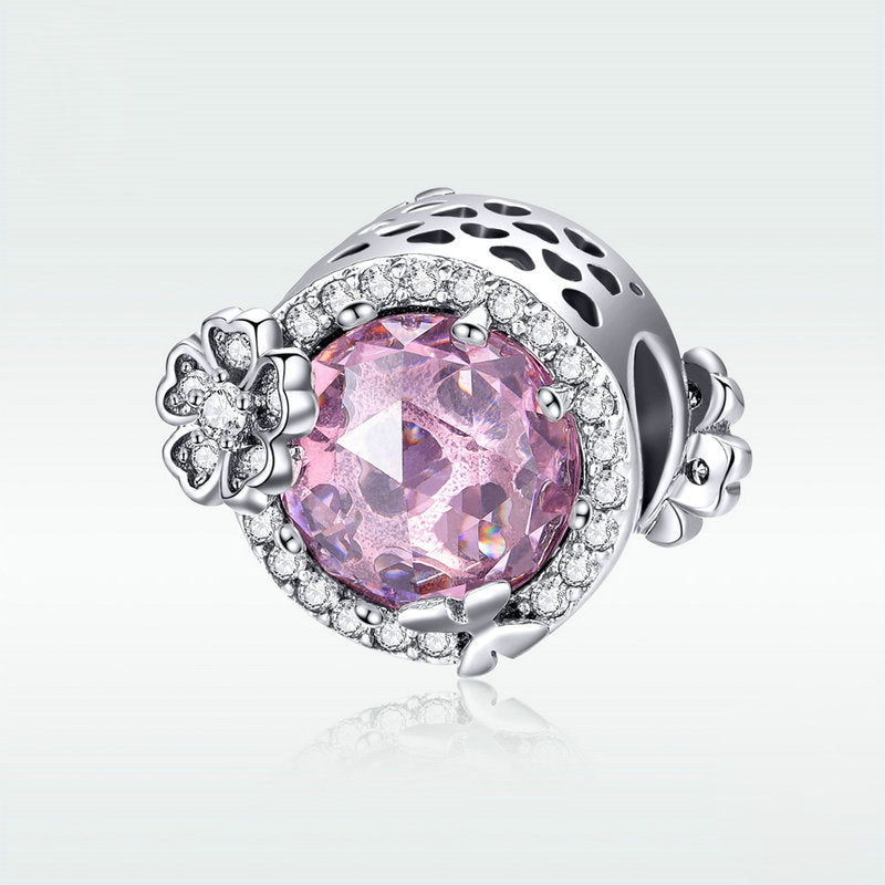 Perla di fascino fatta a mano in argento sterling Rose Breath