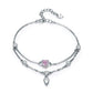 Bracciale a catena in argento sterling Sweetheart rosa