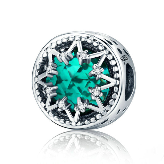 Romantic Snowflake Handmade Charm In Sterling Silver-DUNALI