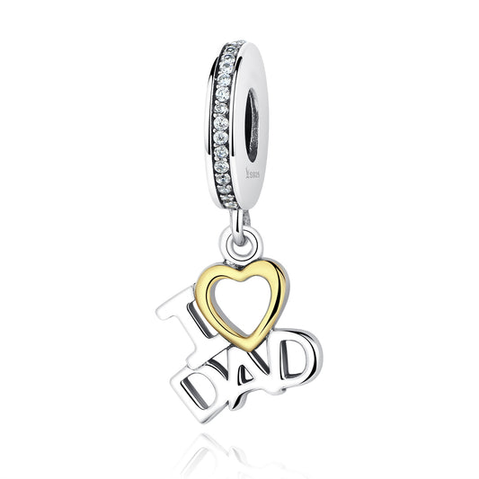 Charm Pendentif Coeur J'aime Papa