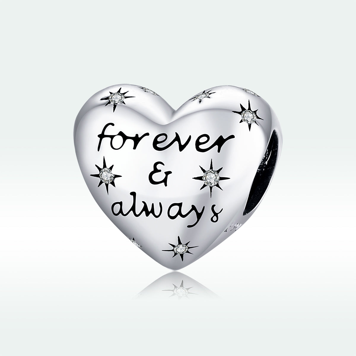 Forever & Always - Charm Cœur Brillant