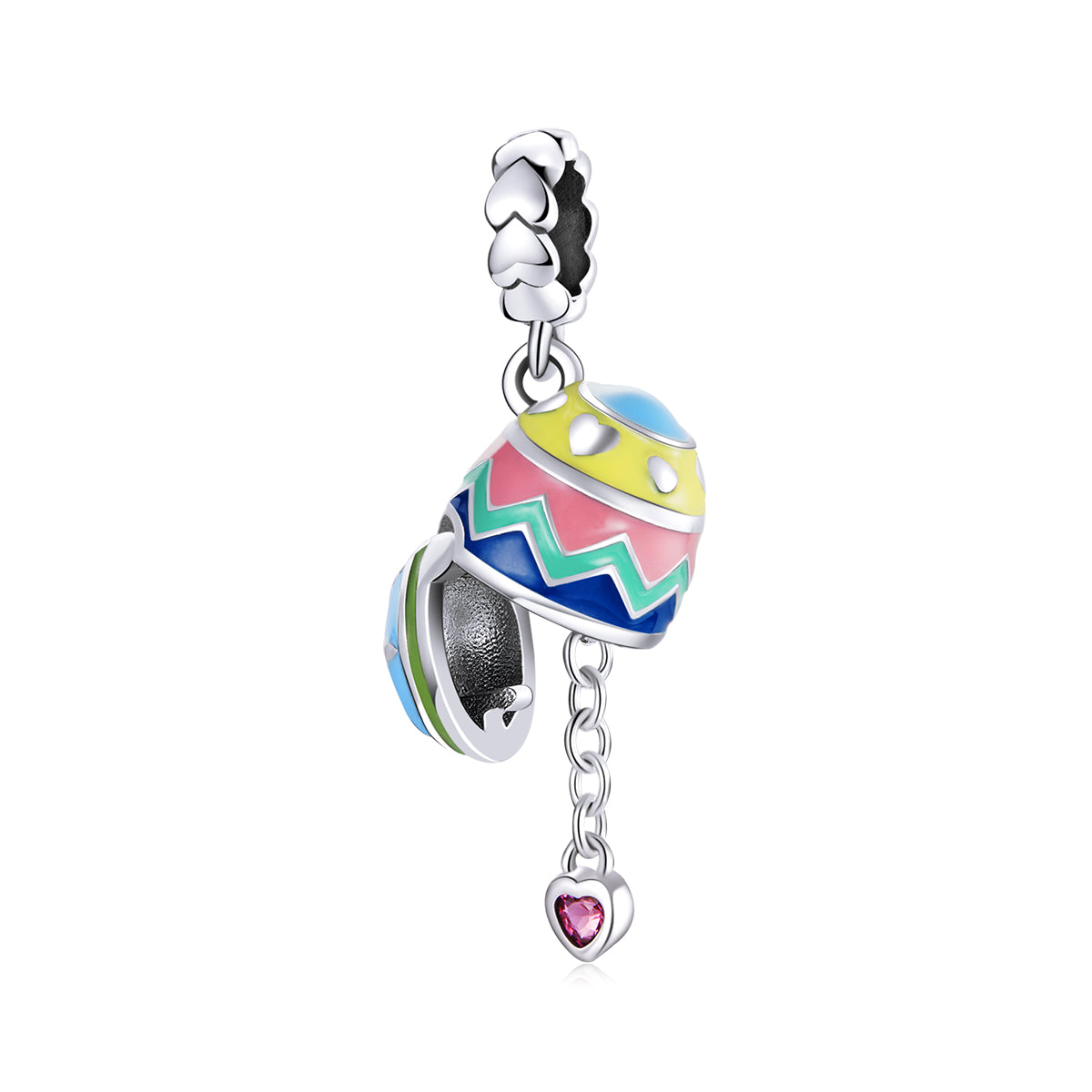 Charm Pendentif œuf Porte-bonheur Ouvrable de Pâques